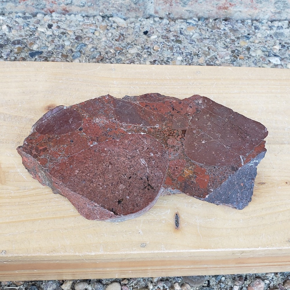 Unknown Red Variegated Rock Slab Mineral, 1 lb. 5 oz,  Estate Specimen